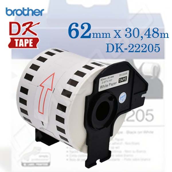 Лента Brother DK-22205, 62ммХ30,48м