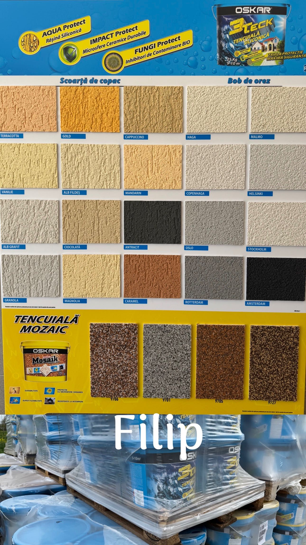 Tencuiala decorativa Oskar 3 Teck - Colorata! Amorsa gratuita! Livrare