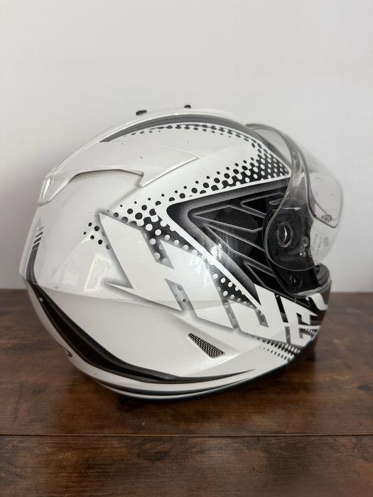Casca moto HJC marimea L + pinlock culoare alb negru