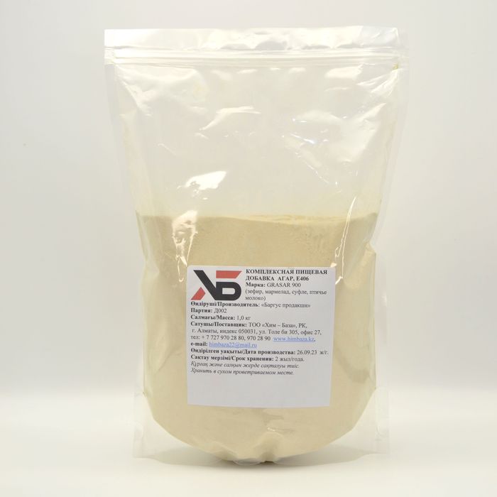 Агар-агар E406, 1 кг — натуральный загуститель и стабилизатор