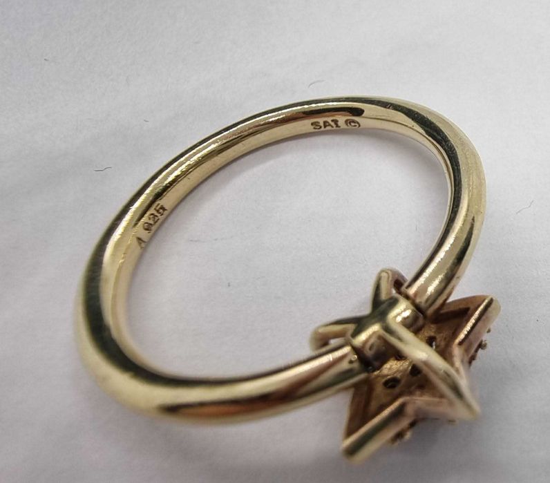 Inel Argint925 Vermeil Cu Diamante