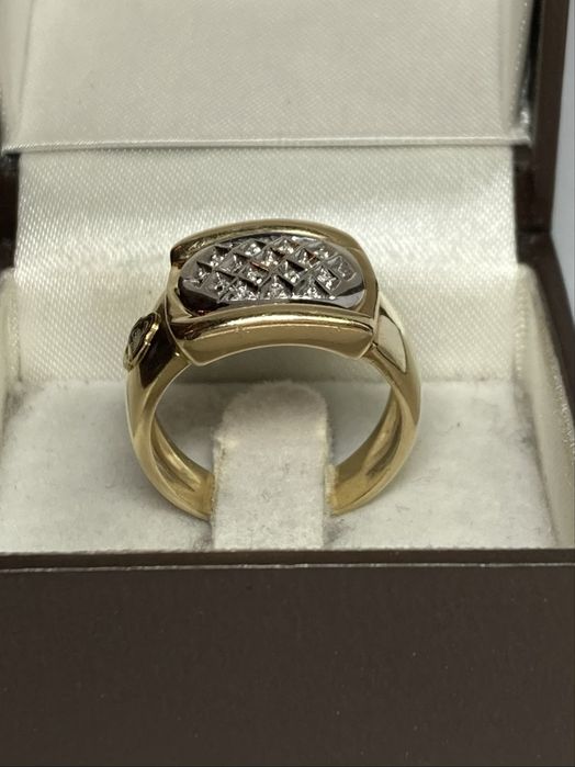 Inel aur 18kt.cu,diamante 0.10ct