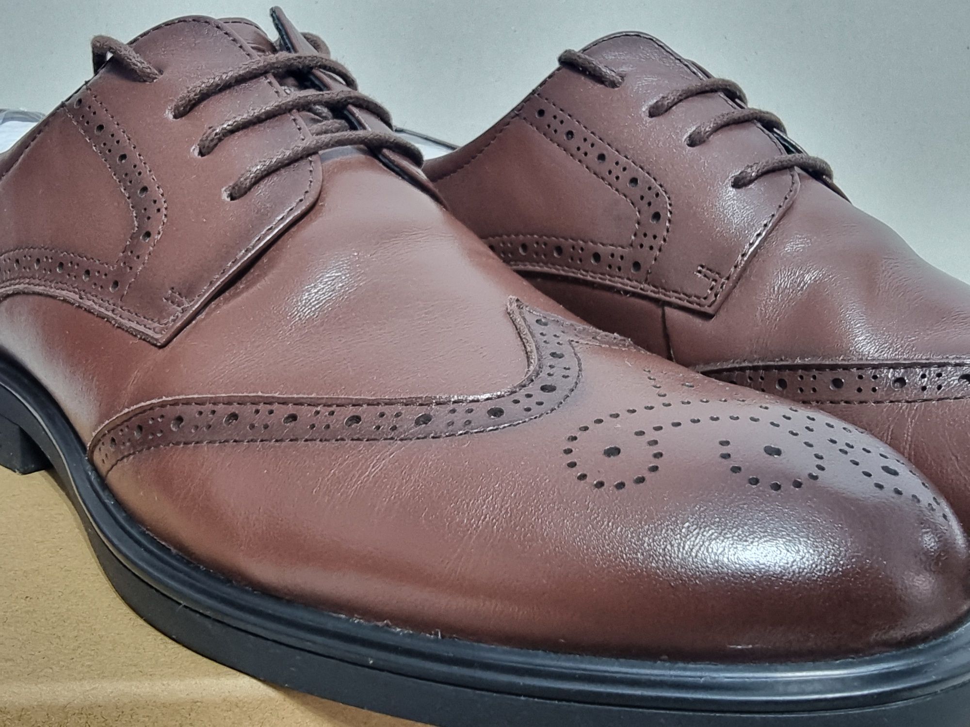 Pantofi barbati piele 41 Otter barbatesti eveniment piele maro