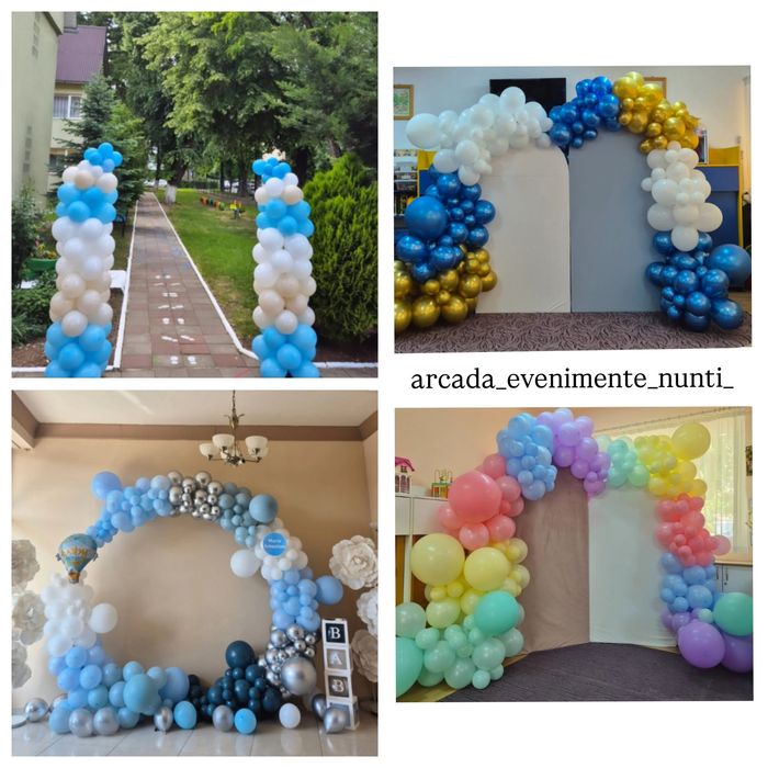 Aranjament  decor baloane flori nunta botez majorat