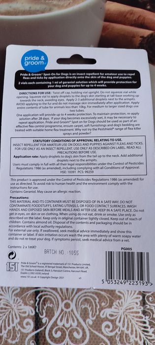 Vând picături antipurici pentru câini și pisic.i de vânzare