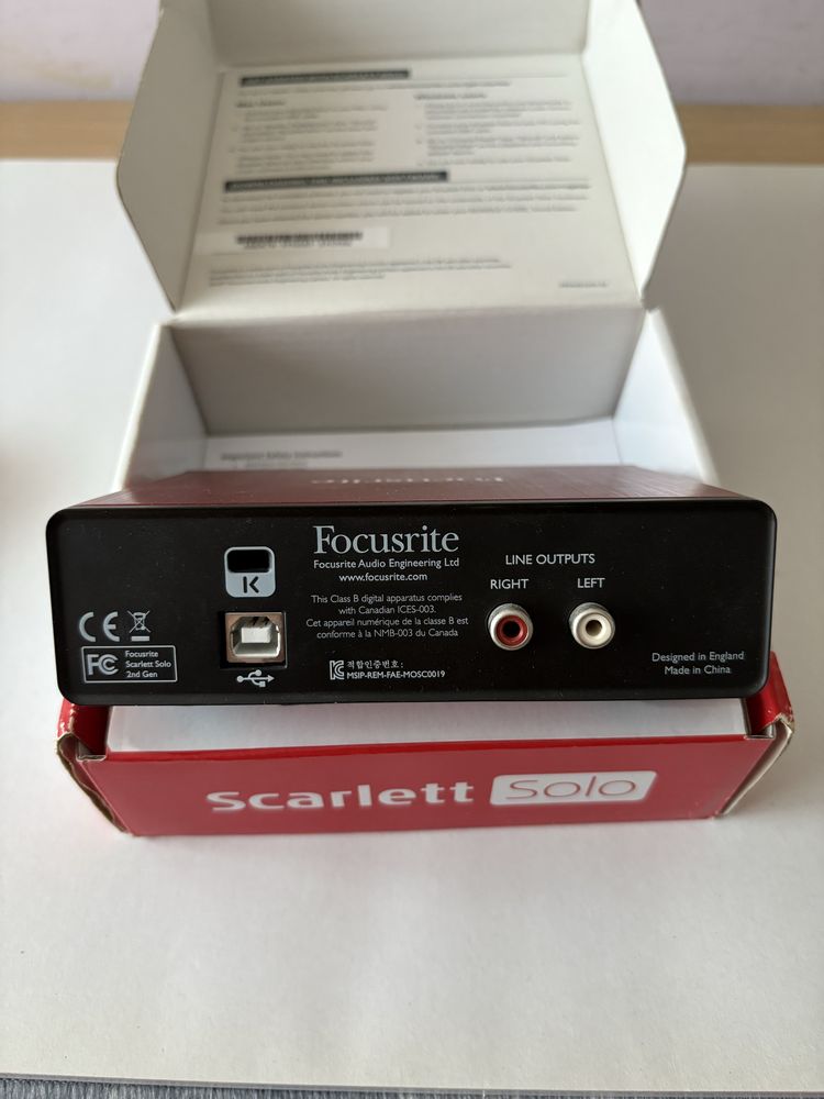 Звукозаписна карта, Focustrite Scarlett Solo2