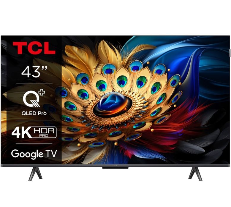 Televizor TCL QLED, 108 cm, Smart Google TV, 4K Ultra HD
