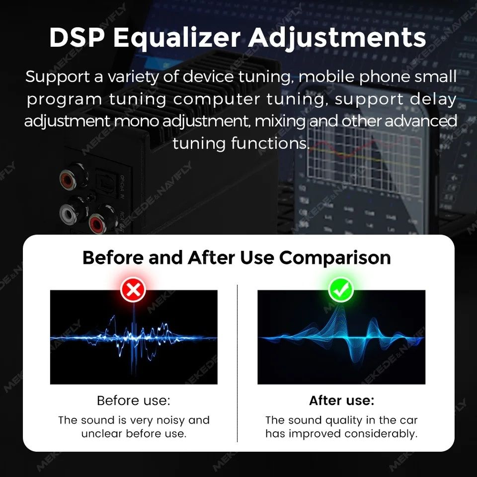 Amplificator navigație android DSP plug and play cu aplicatie AUX USB