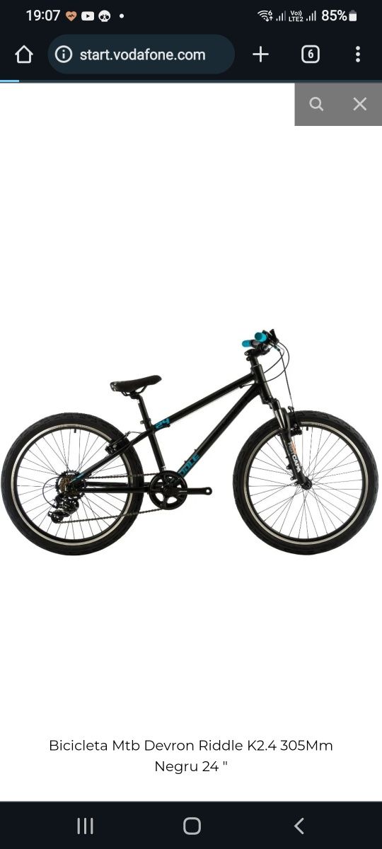 Bicicleta Mtb Devron Riddle K2.4 305Mm Negru 24 "
Bicicleta Mtb Devro