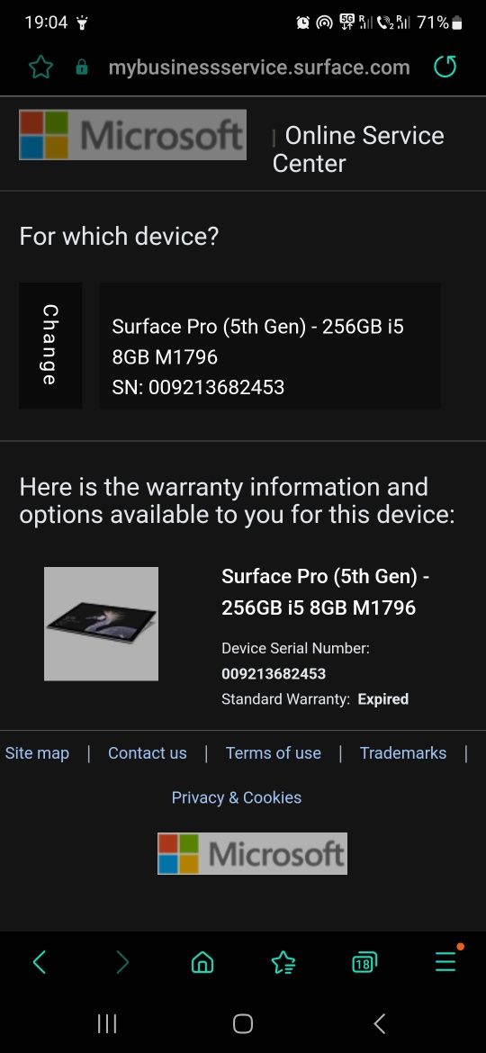Microsoft Surface Pro5
