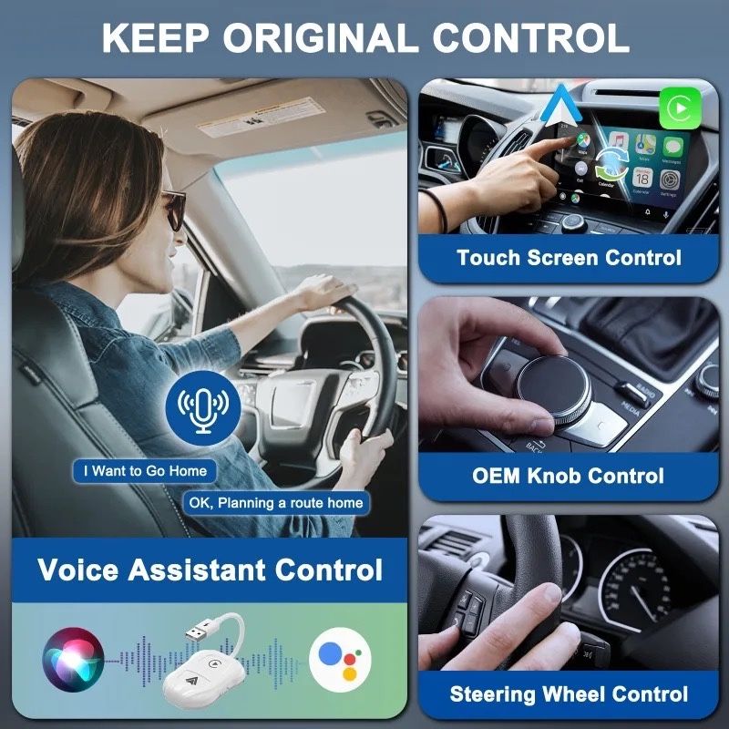 Modul wireless carplay android 2 in 1  auto universal