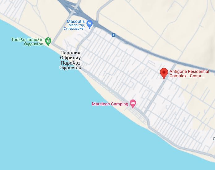 Модерен уютен апартамент в комплекс Антигони, Паралия Офринио (Гърция)