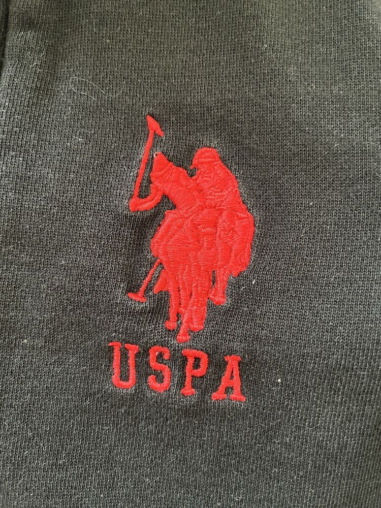 суитчър US POLO черен с цип 5-6 г