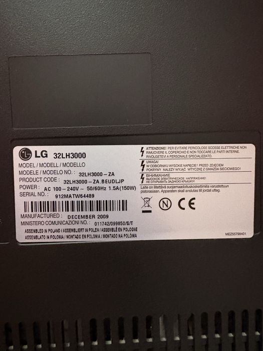 LCD TV LG 32LH3000