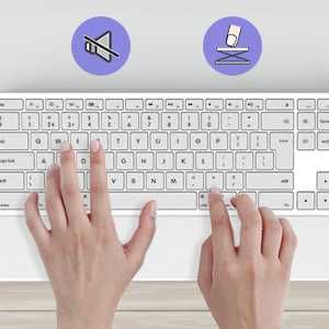 Кабелна пълноразмерна клавиатура за Mac от Seenda