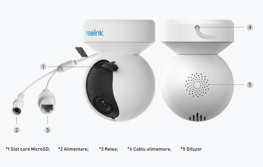 Camera de supraveghere Reolink E1 Outdoor cu PTZ, WIFI