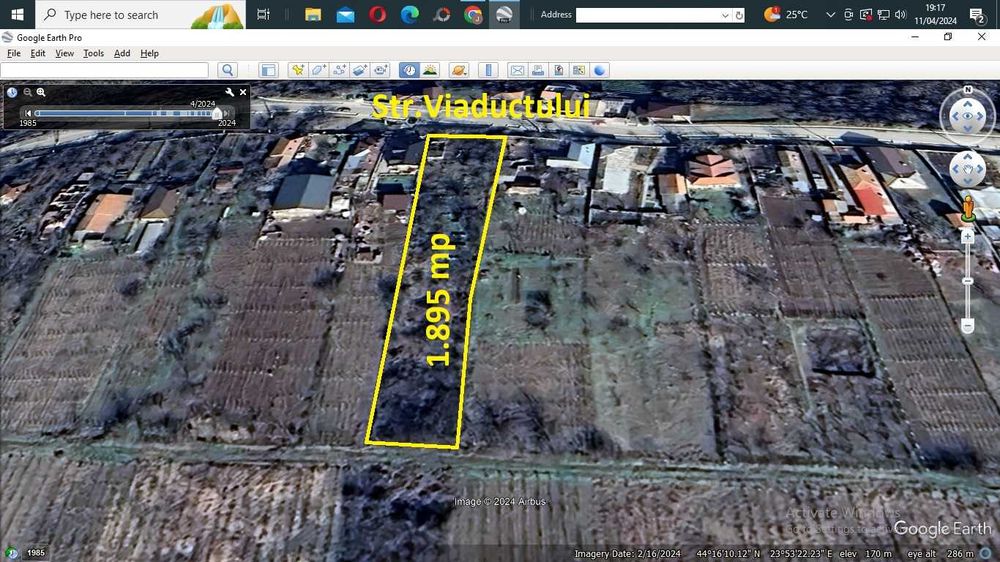 Vand  1.900 mp teren,Carcea,Str.Viaductului-intre case