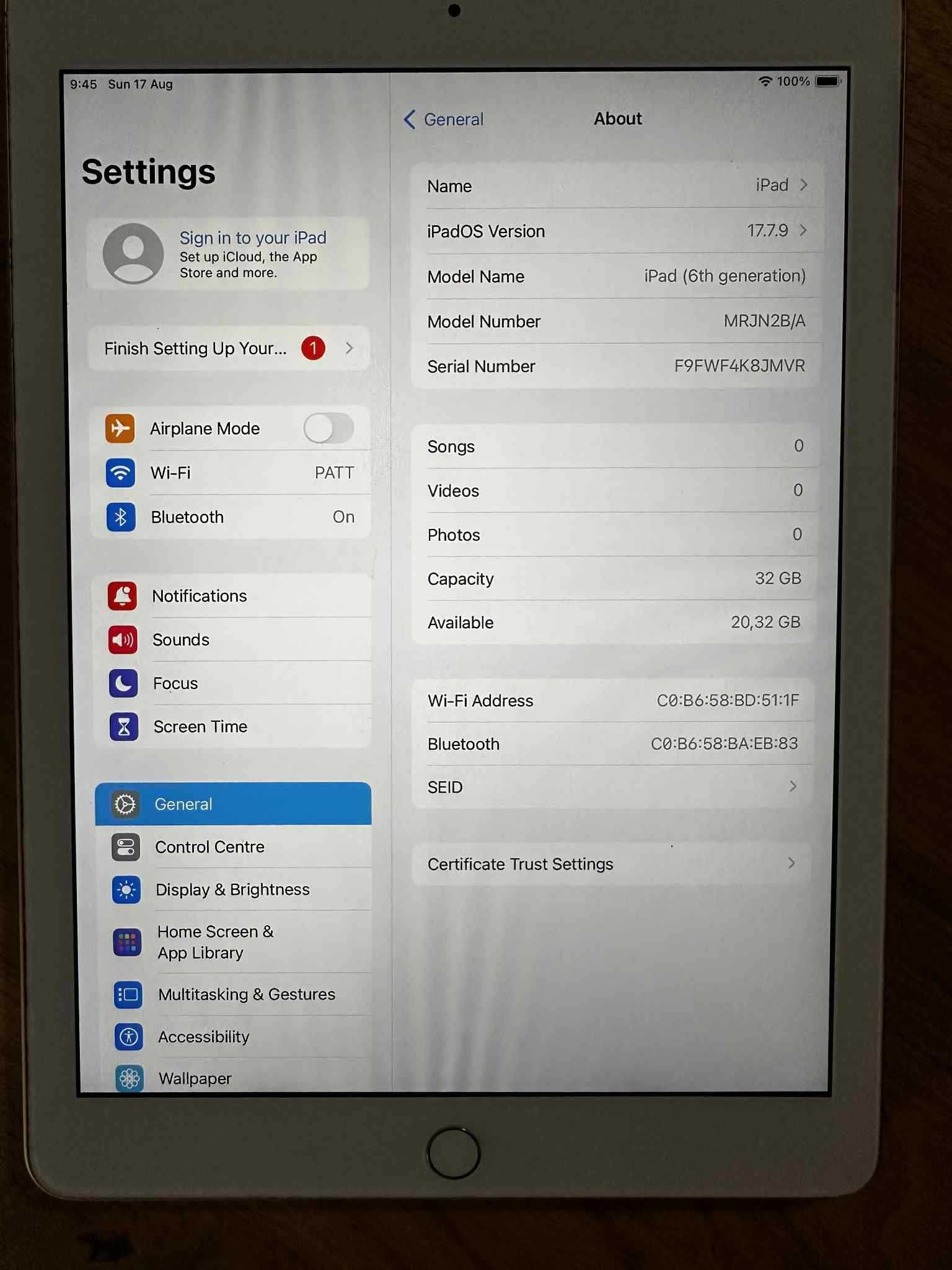 Apple Ipad 6th Wifi 32GB