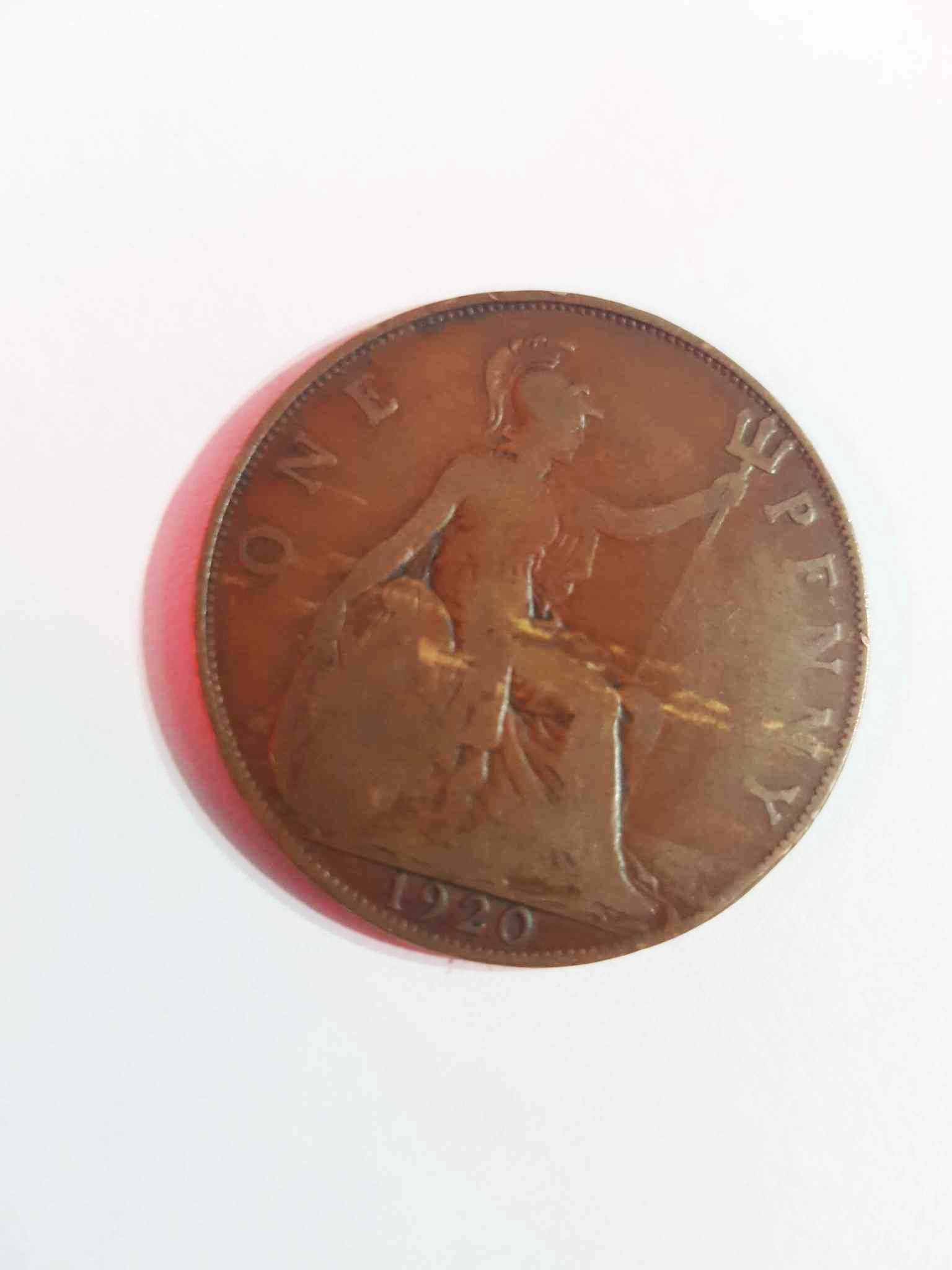 Бронзова Монета One Penny 1920