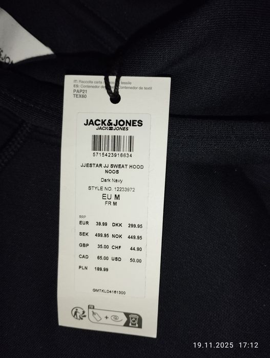 Hanorac bărbați Jack & Jones, M, nou