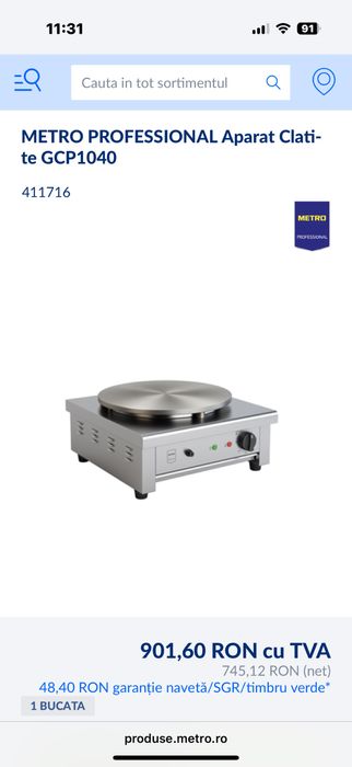 Aparat clatite metro profesional