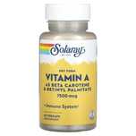 Витамин A в сухой форме Solaray 60 капсул Vitamin A dry form