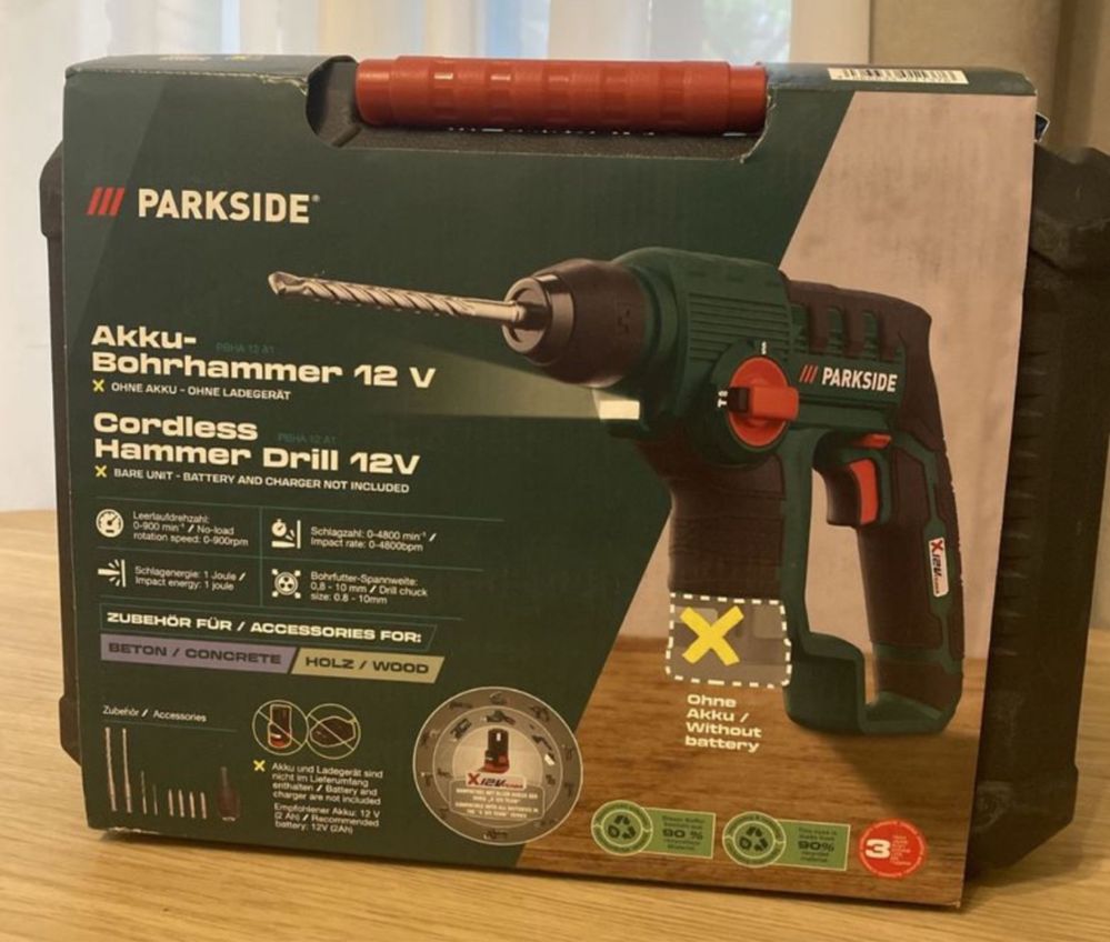 Ciocan rotopercutor pe acumulator 12v Parkside