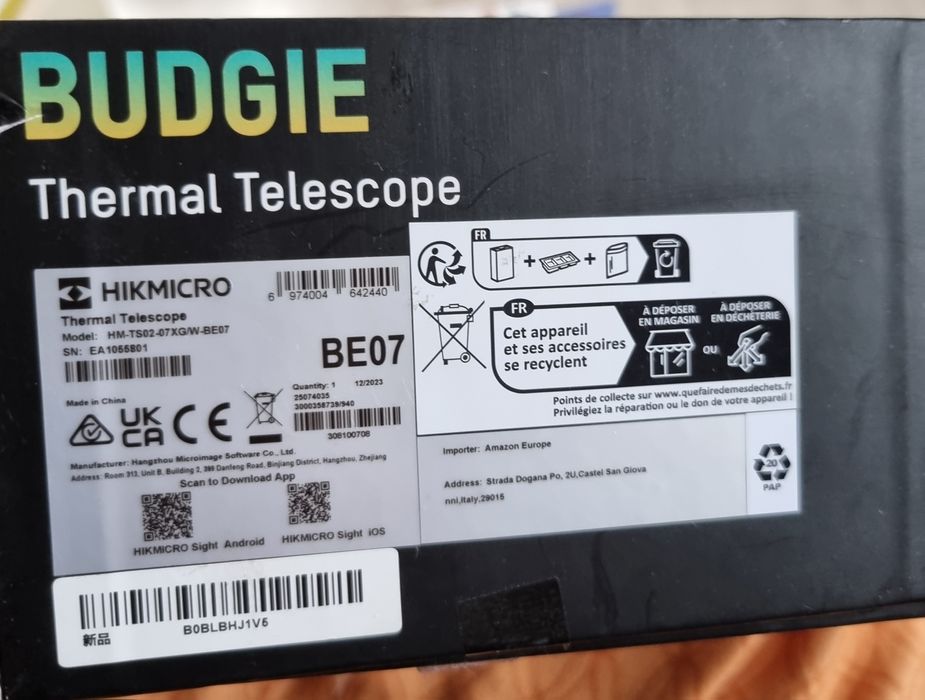 BUDGIE thermal telescope BE07