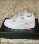 Jordan 4 Retro Pure Money Metallic Silver White