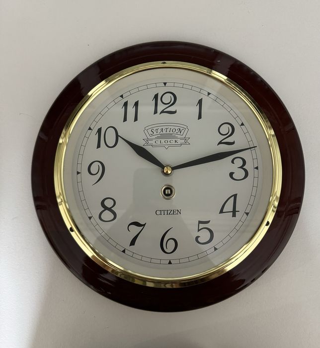 Винтажные японские часы citizen station wall clock