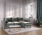 Coltar reversibil si extensibil Relax Light Grey