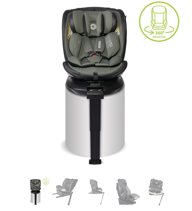 !!НОВ!!! Стол за кола LORELLI ESTATE i-Size IS ' Support Leg 360 Green