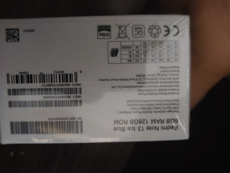 Redmi Note 13 6/128 Blue Kok rangli pachka