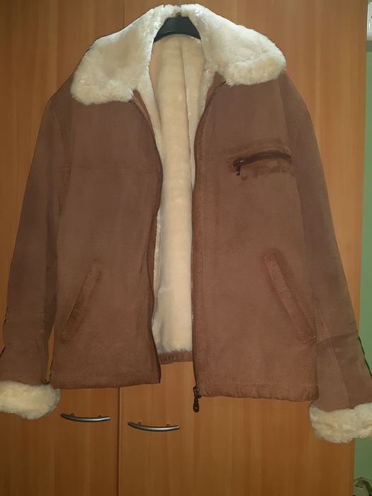 Geaca cu blana din piele naturala, barbati marime Xl