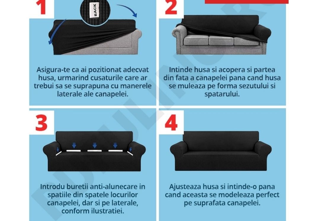 Huse catifea elastica pentru canapea de 2 și 3 locuri
