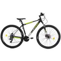 Bicicleta MTB Afisport 2921 L 495mm Negru/Verde 29"