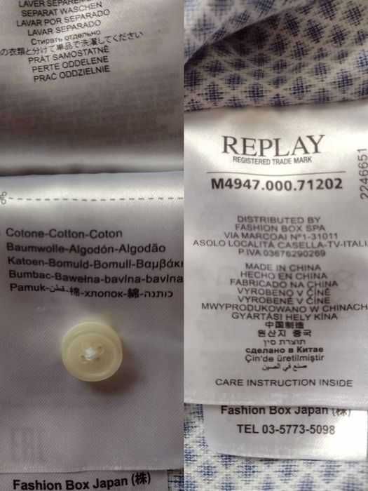 Napapijri - M, Volcom-L, Tommy Hilfiger - L, Replay - L, мъжки ризи