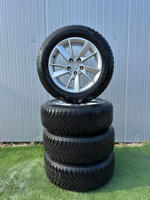 Set Jante Aliaj Audi R16 + Anvelope Iarna 5X112