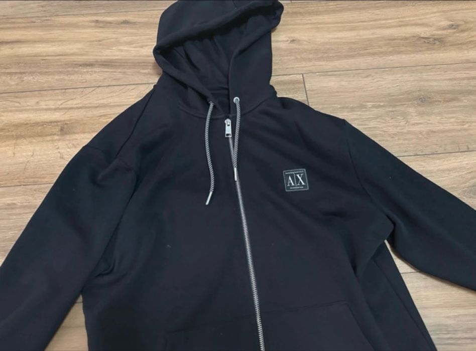 Hanorac ARMANI EXCHANGE Black NOU Original Bumbac 100% PPYY-BLM02J_99X