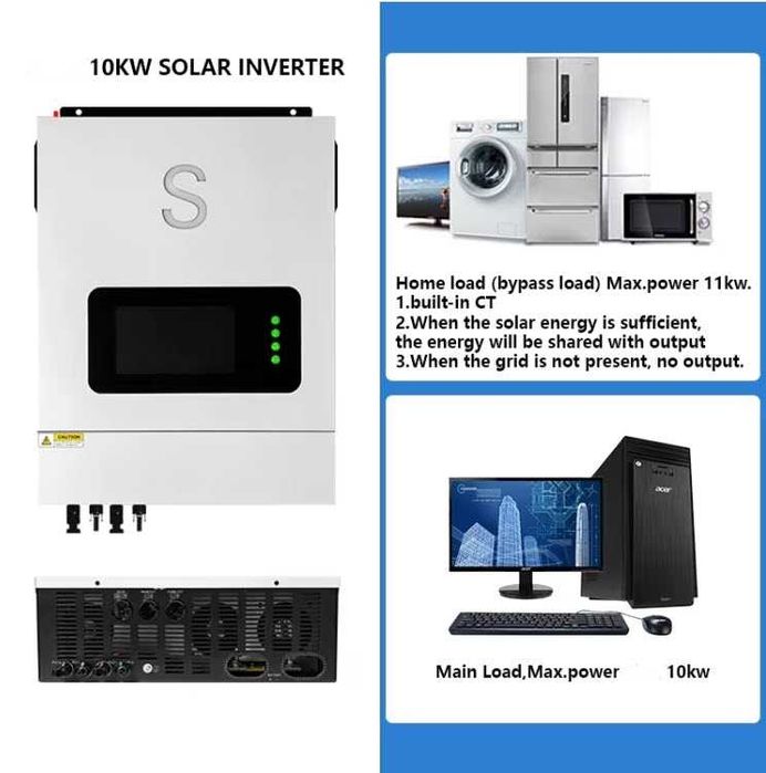 SUYEEGO SYGHB 10KW  
48V - 220V хибриден соларен инвертор