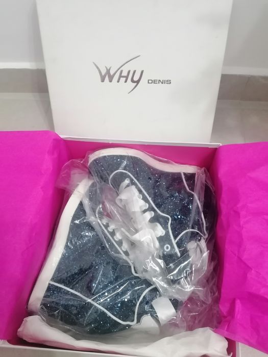 Snekersi Why cu paiete și platforma