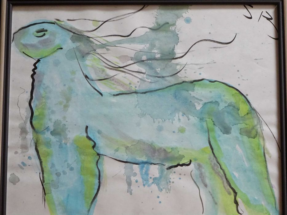 Tablou, Sabin Balasa, “Aparator”|  Tus si Culoare