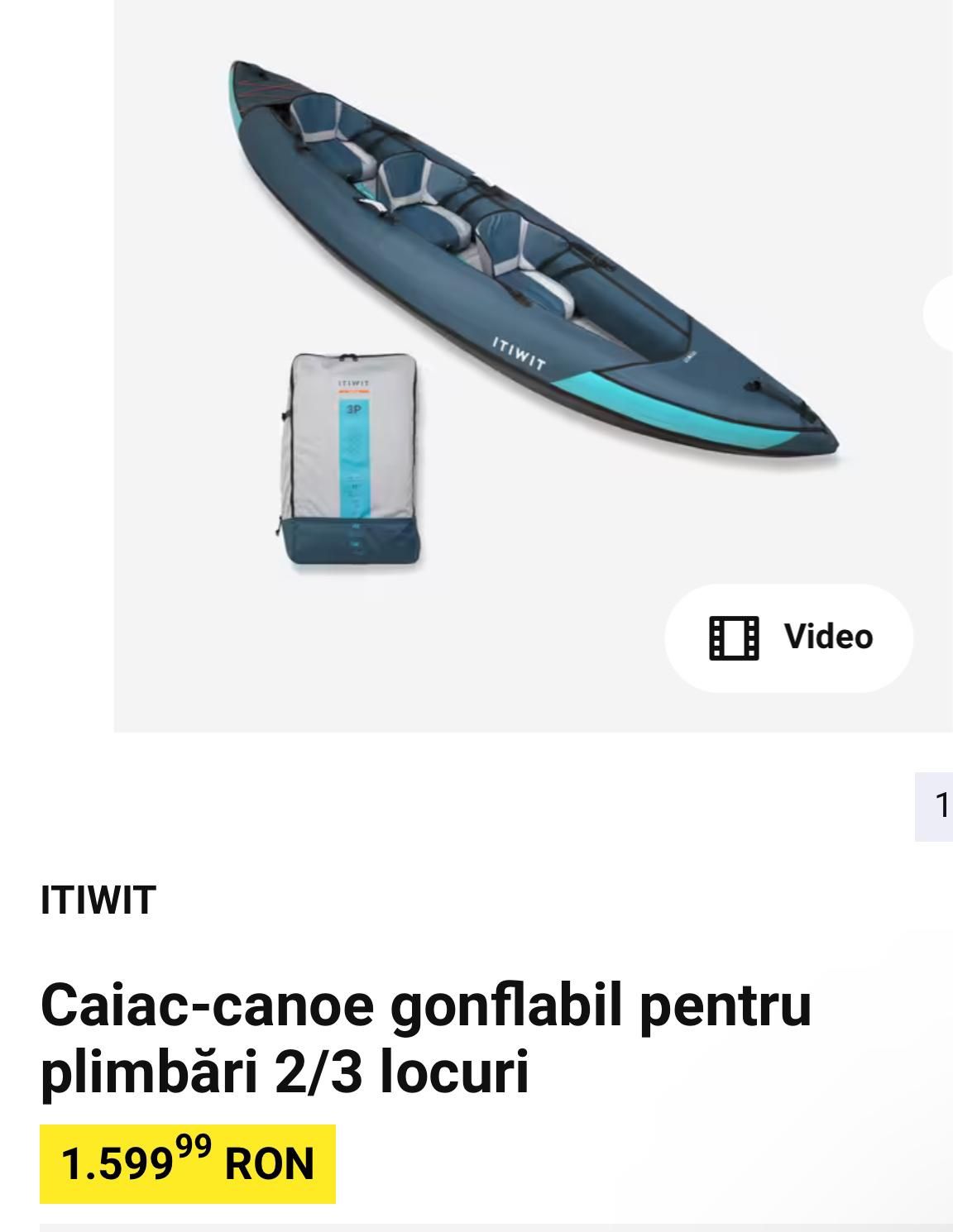 Vând caiac canoe