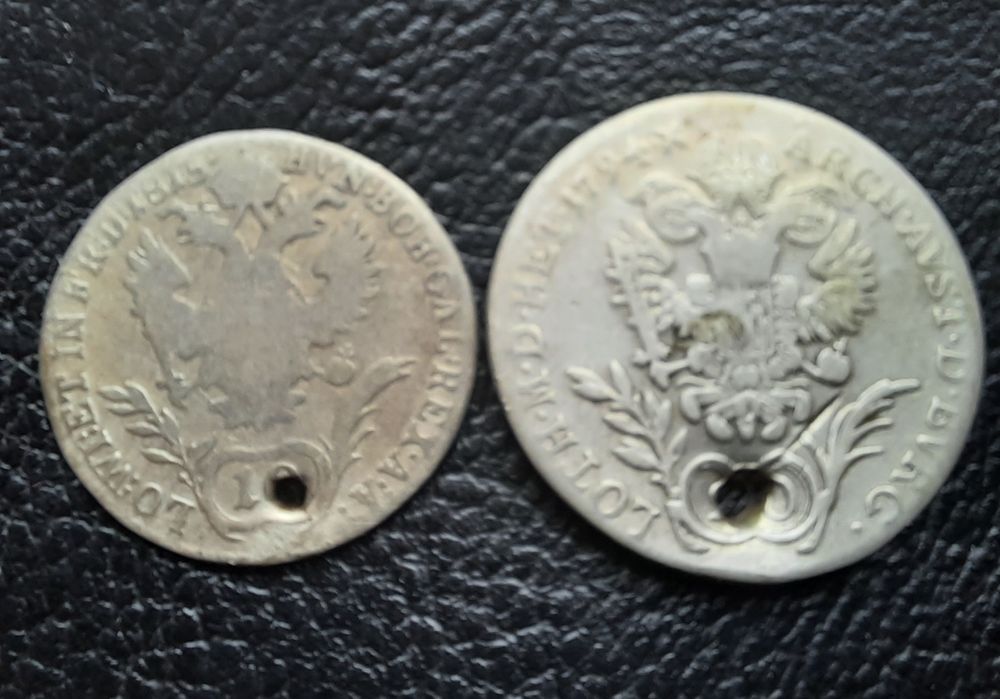 Стара сребърна монета/и 10 кройцера 1815 г. и 20 кройцера 1794 г. Авст