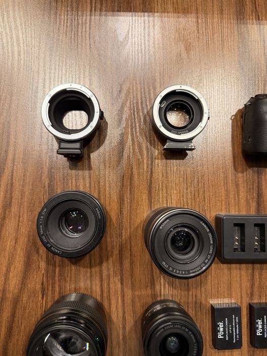 Canon M50, 2ta EF-M va 2ta full-frame obyektiv, speedbooster.