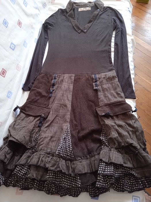 Рокля Ганг с Разкроена Пола