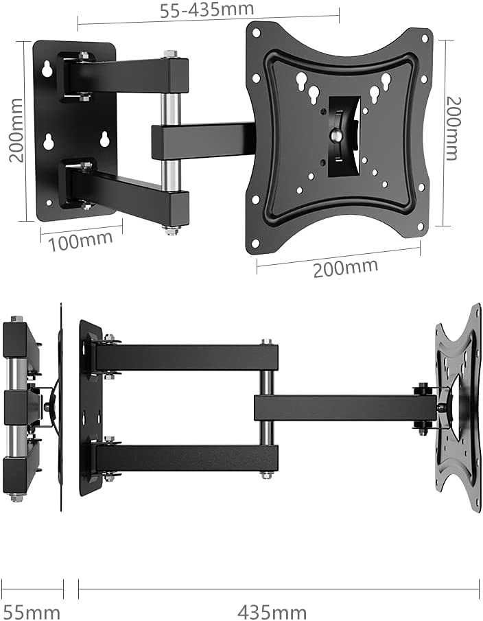 Универсална въртяща се стенна Стойка за Телевизор 14-55инча макс 50кг