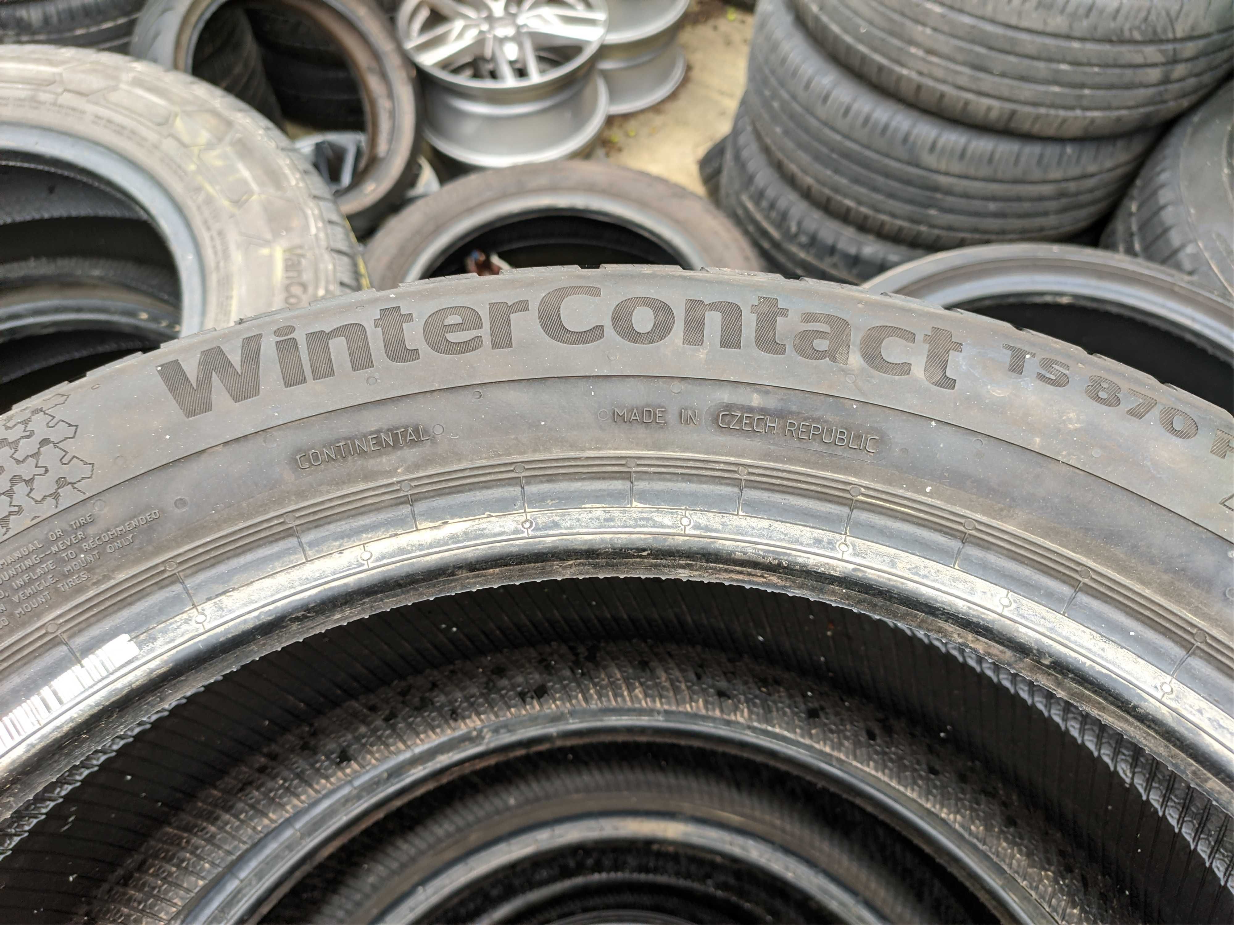 4бр Като нови зимни гуми 215 55 17 - Continental - DOT 23, 24