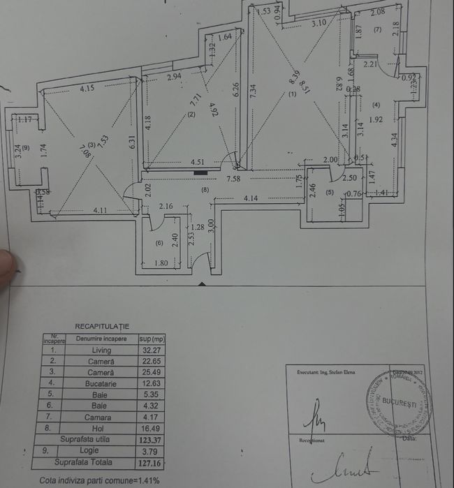 Apartament 3 camere, 127 mp utili, bloc 2012 – Sector 5