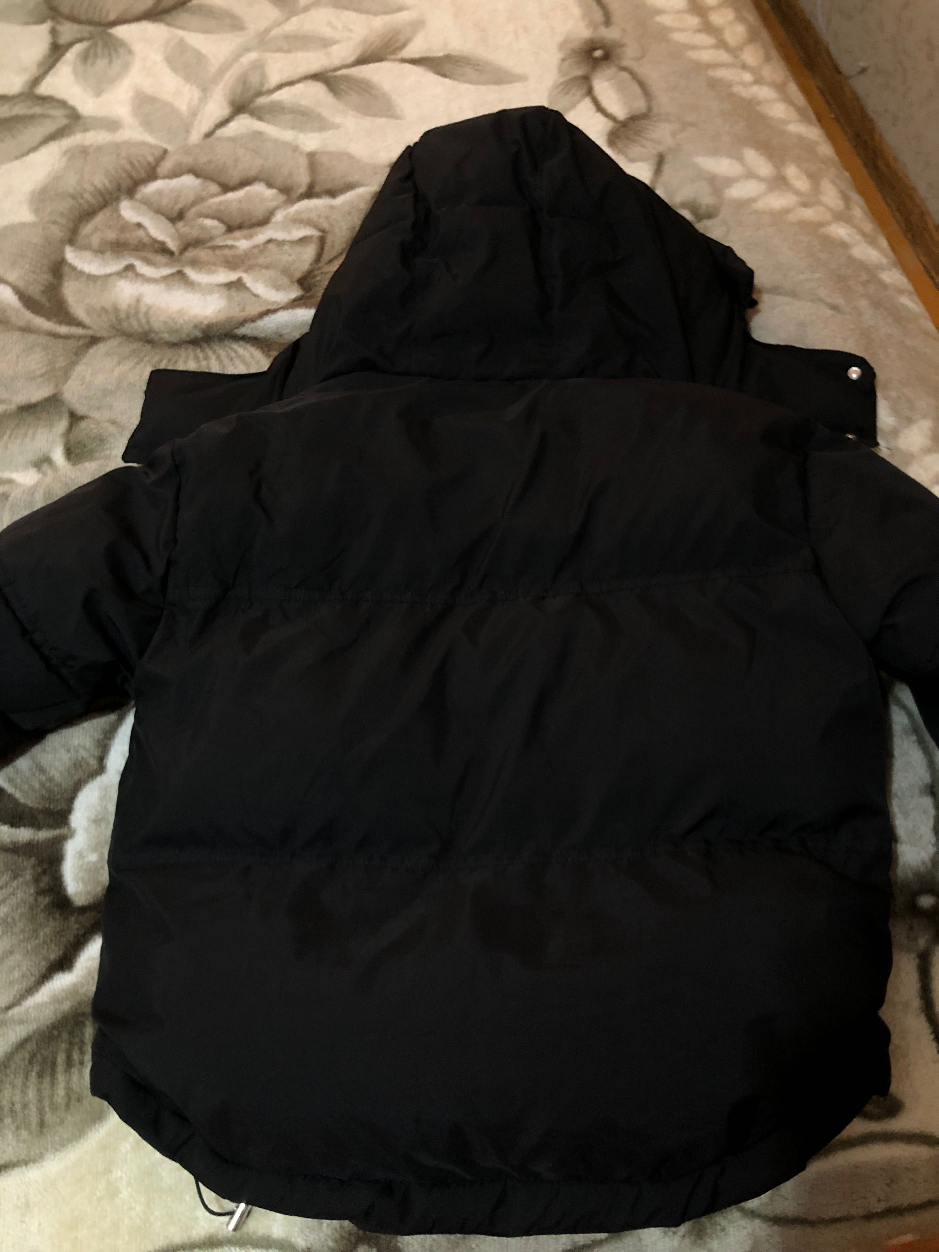 Женская куртка, чёрная, тёплая, на зиму